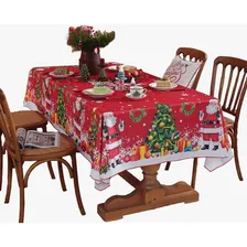 Toalha Mesa Natal Natalina Decorativa Retangular 10 Lugares Foto mini 1