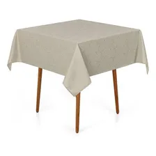 Toalha Mesa Quadrada 4 Lugares Jacquard Melli Bege Karsten Foto mini 1