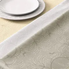 Toalha Mesa Redonda Jacquard Melli 160cm Branco Karsten Foto mini 3