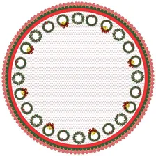 Toalha Mesa Redonda Natal 4 Lugares Oxford Estampada Ceia Cor Branco Foto mini 3