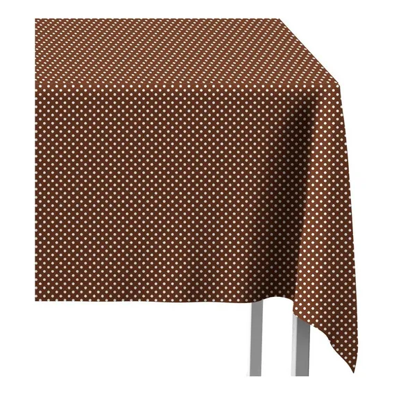 Toalha P/ De Mesa 6 Lugares 2,20 X 1,35m - Coleção - Bolinha Cor Poá Tabaco Foto 1