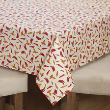 Toalha P/ Mesa De 4 Lugares 1,45x1,45m - Pimenta Cor Vermelho Foto mini  2