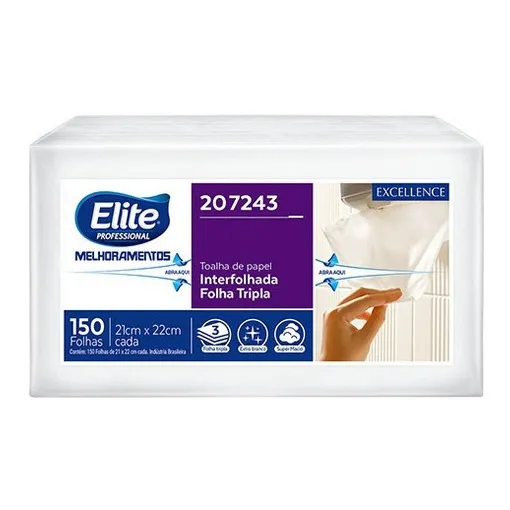 Toalha Papel Interfolhado Tripla 21x22cm 150 Folhas 207243 Foto 1