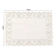 Toalha Papel Rendado 25x35cm Branca - 100 Unidades Foto mini 1