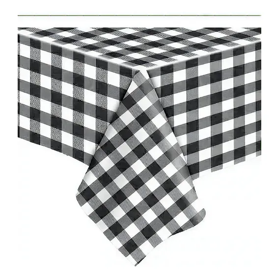 Toalha Perolizada Xadrez Preto 78x78 10 Folhas Halloween Foto 1