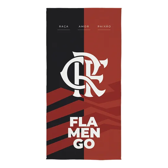 Toalha Praia Banho Aveludada Futebol Lepper Flamengo Foto 1