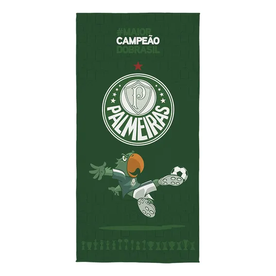 Toalha Praia Banho Aveludada Futebol Palmeiras Lepper Foto 1