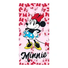 Toalha Praia Banho Infantil Algodão Aveludada Minnie Rosa Foto mini 1