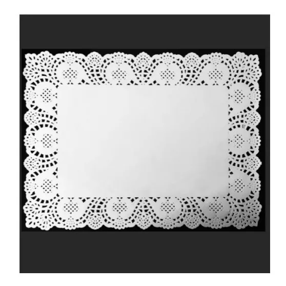 Toalha Rendada Doilie Retangular 19x30 Cm Com 100 Un Cor Branco Rendado Foto 1