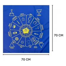 Toalha Tecido Jogo Cartas Cigana Santa Sara 70 X 70 Cm Azul Toalha Cigana Foto mini 2