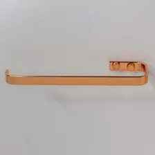 Toalheiro Aberto 22cm Rose Gold Porta Toalhas Luxo Foto mini 2