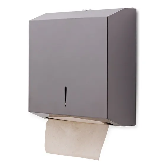 Toalheiro Dispenser Papel 600 Folhas Espelhado Preto Foto 1