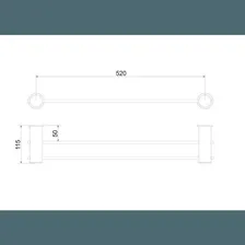 Toalheiro Linear Duplo 2039 Domus C40 Meber Foto mini 3