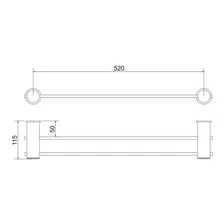 Toalheiro Linear Duplo 2039 Domus C40 Meber Foto mini 4