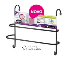 Toalheiro Suporte Porta Toalha Duplo Box De Banheiro Cor Preto Foto mini 3