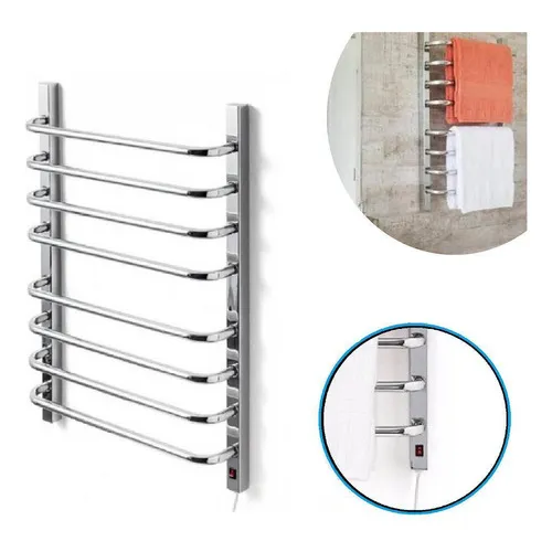 Toalheiro Térmico Grande Cromado 127v Fio Direito Foto 1