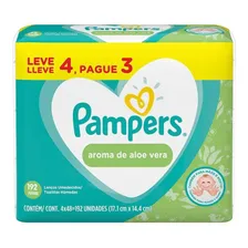 Toalhinhas Umedecidas Pampers Aloe Vera Com 192 Foto  mini 1