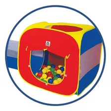 Toca Barraca Infantil 3 Em 1 Com TĂșnel Colorida 150 Bolinhas Foto mini 4