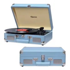 Toca Disco Vitrola Retro Sonetto Raveo Bluetooth Usb Mp3 Bl Foto mini 1