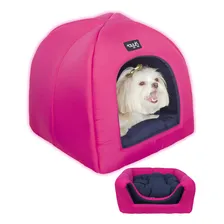 Toca Pink 2x1 Cachorro Gato Cabana Cama Casinha Casa Foto mini 1