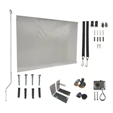 Toldo Cortina Para Área Externa Varandas 4,70 X 2,50 Kit Cor Cinza Foto mini 1