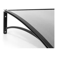 Toldo Lufiara 120 cm x 50 cm Toldo Policarbonato Modular Completo Para Portas E Janelas Preto Translúcido Foto mini  2