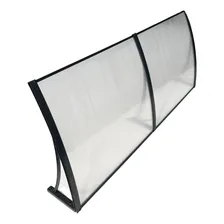 Toldo Lufiara 120 cm x 50 cm Toldo Policarbonato Modular Completo Para Portas E Janelas Preto Translúcido Foto  mini 1