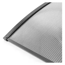 Toldo Lufiara 120 cm x 50 cm Toldo Policarbonato Modular Completo Para Portas E Janelas Preto Translúcido Foto mini  3