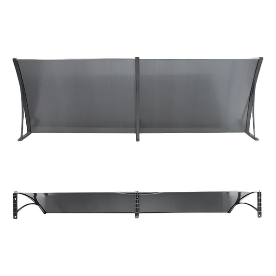 Toldo Policarbonato 1,2x0,5m Cinza/fume Versatil Foto 1