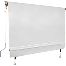Toldo Retrátil Cortina Impermeável Com Tubos Cor Branco Foto  mini 1