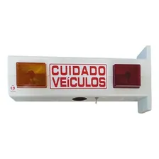 Toller sinalizador luminoso lateral para garagem com bip bivolt Foto mini 1