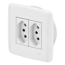 Tomada 10a + Tomada 20a Linha Moveis Slim Ilumi Cor Branco Foto mini 1