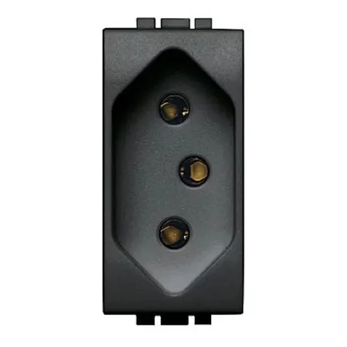 Tomada 2p+t 10a Pb Living Light Preto Pial Legrand Sl4165s Foto 1