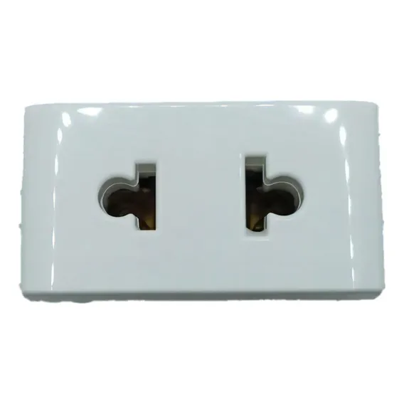 Tomada 2pu Padrão Americano - Bticino Thesi Cor Branco Foto 1