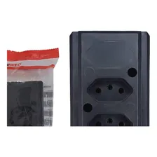 Tomada Barra Interneed 2 Polos +terra Preta 10a. Dupla Foto mini  3