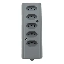 Tomada Barra Interneed (h) Quintupla 10a 2 Polos +terra Cinz Foto  mini 1
