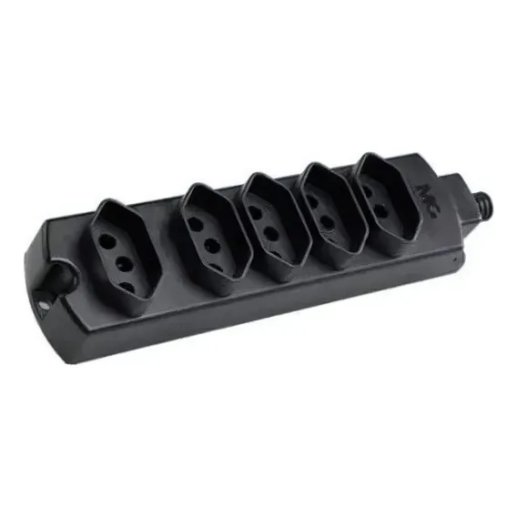 Tomada Barra Quintupla 2p+t 20a Tmu5-320 Kit 5 Pçs-margirius Cor Preto Foto 1