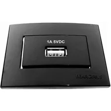 Tomada Carregador Celular Usb Movel Margirius 110v 220v Mdf Cor Preto Foto mini 1