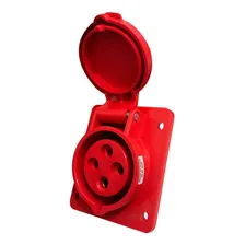 Tomada De Embutir N4246 3p+t 32a 380v + Plug N4276 Cor Vermelho Foto mini  3