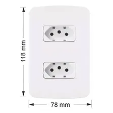 Tomada Dupla 10a 2p+t 250v Conjunto 4x2 - Kit 6 Unidades Foto mini  2
