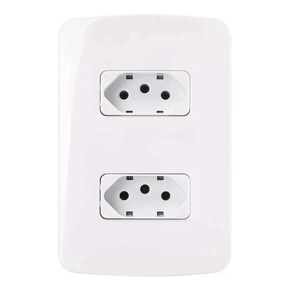 Tomada Dupla 20a 2p+t 4x2 Branca Margirius Foto 1