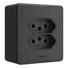 Tomada Dupla 20a Simples Sobrepor Externo Sistema X Preto Foto mini 2