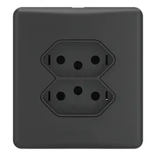 Tomada Dupla 20a Simples Sobrepor Externo Sistema X Preto Foto mini 4