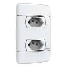 Tomada Dupla 4x2 10a Branca Neo Sottile Enerbras Cor Branco Foto mini 4