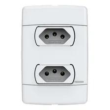 Tomada Dupla 4x2 10a Branca Neo Sottile Enerbras Cor Branco Foto mini 2