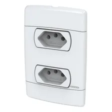 Tomada Dupla 4x2 10a Branca Neo Sottile Enerbras Cor Branco Foto mini 3