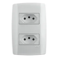 Tomada Dupla Monobloco 10a Slim Ilumi (fácil ) Cor Branco Foto mini 1