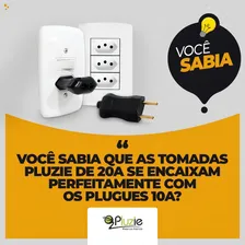 Tomada Dupla Sobrepor Sistema X 20a Com Caixa Externa Pluzie Cor Branco Foto mini 3