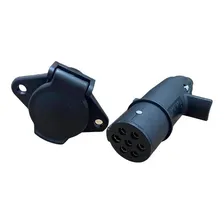 Tomada Eletrica Caminhao Carreta Macho Femea 7 Polos Nylon Foto mini  3