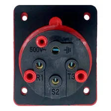 Tomada Embutir Industrial 32a 3p+t 380v Ip44 6h Vermelho Foto mini 3